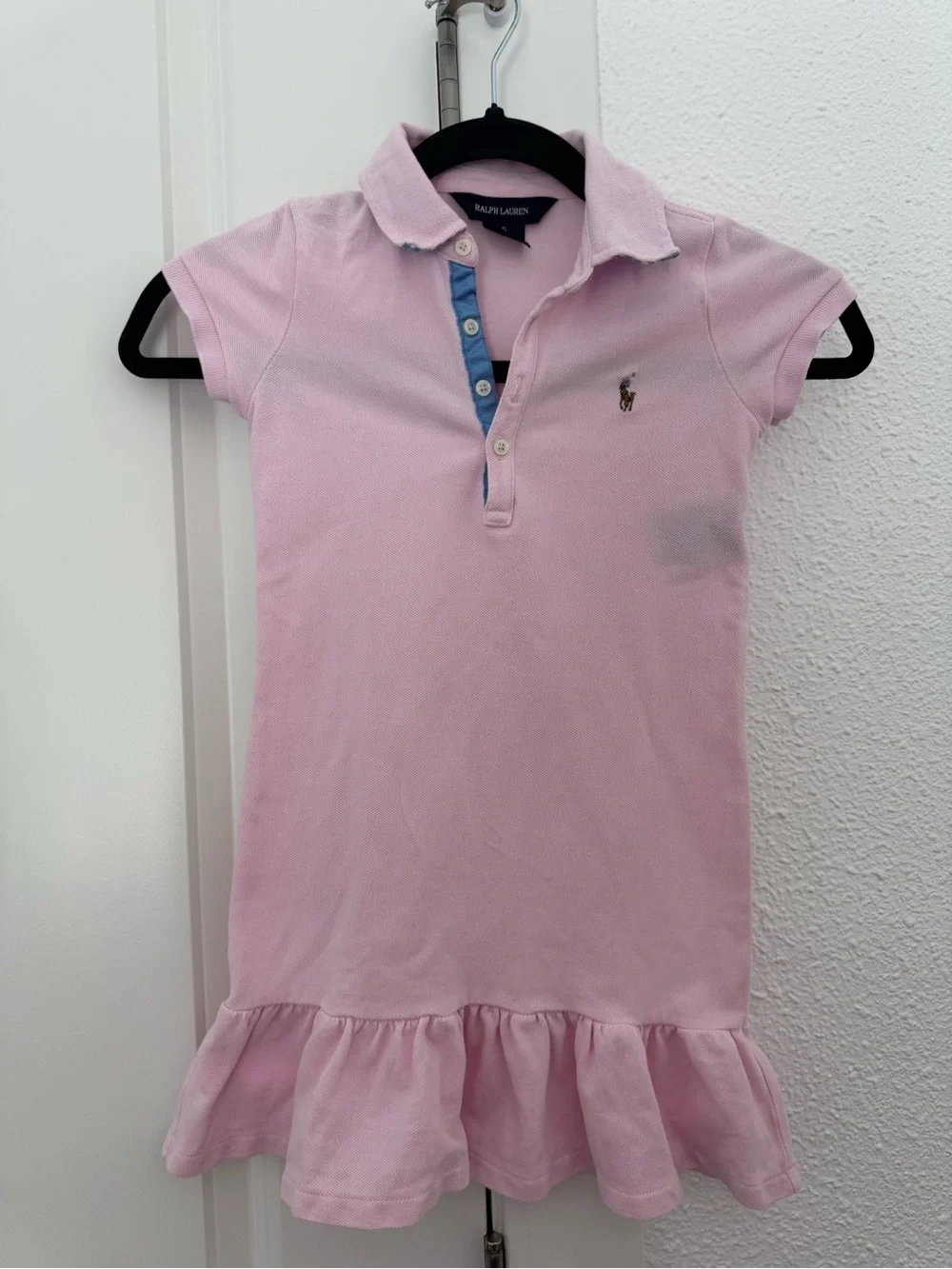 Ralph Lauren Girls' Pink Polo Dress Size -5